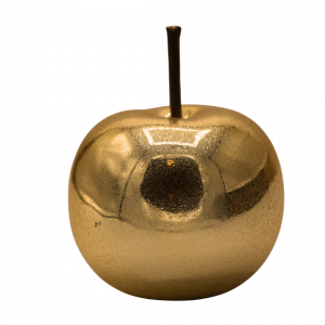 JABŁKO CERAMICZNE SUGAR GOLD MAŁE 8x8x10 cm
