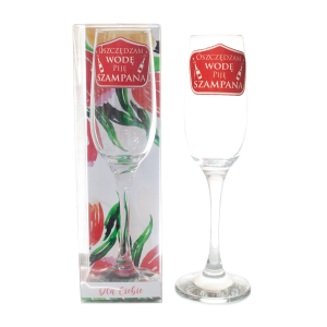 Kieliszek do szampana Oszczędzam wodę piję szampana . 200 ml