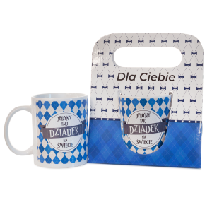 Kubek ceramiczny w ozdobnym opakowaniu z napisem  Jedyny taki Dziadek na świecie 