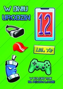Kartka z okazji 12 urodzin