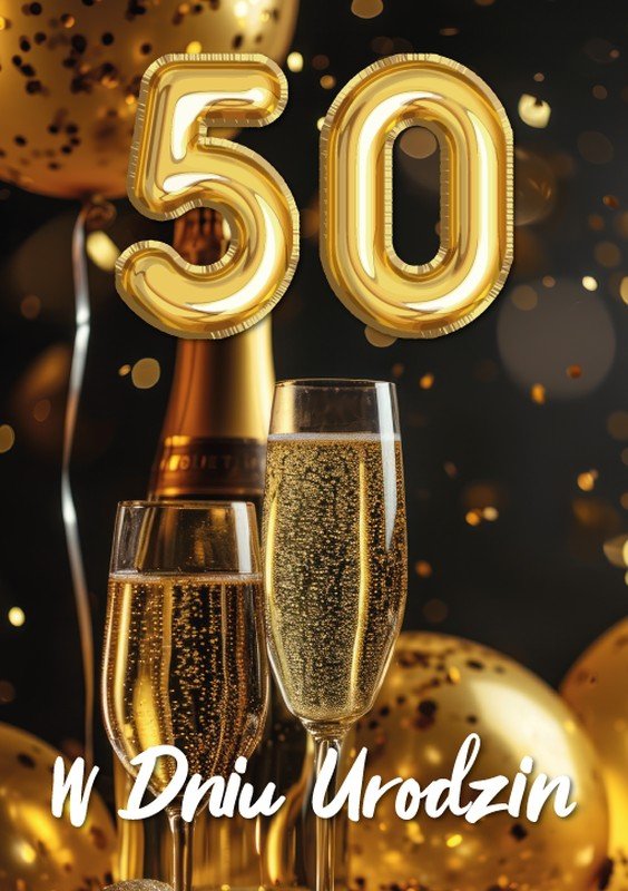 Karnet 3D W dniu 50 Urodzin