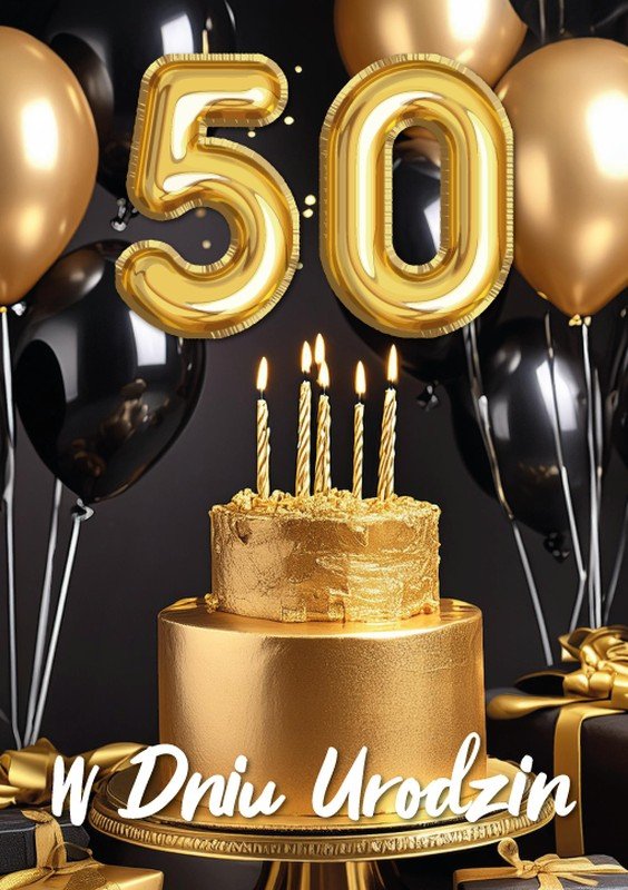 Karnet 3D W dniu 50 Urodzin