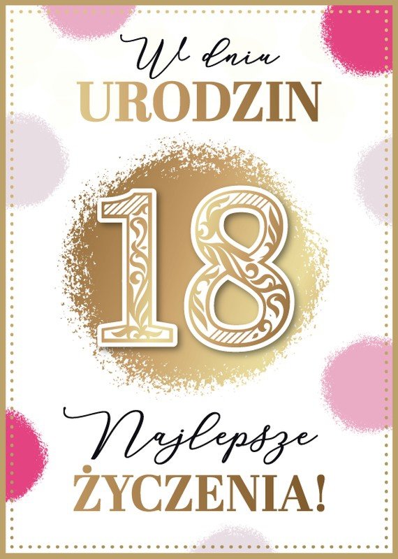 Karnet W Dniu 18 Urodzin