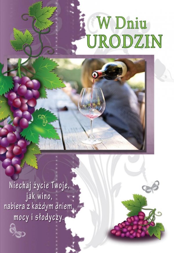 Karnet okolicznościowy z kopertką 'W Dniu Urodzin'