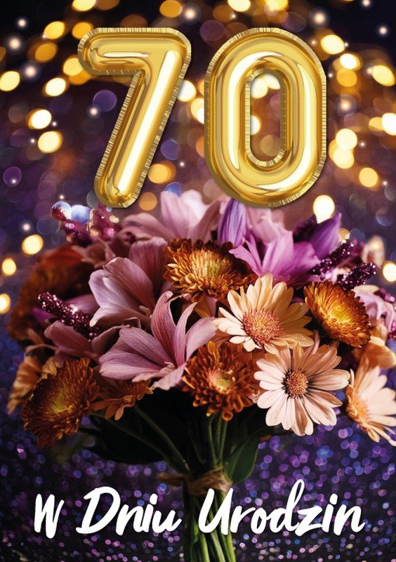 Karnet 3D W dniu 70 Urodzin