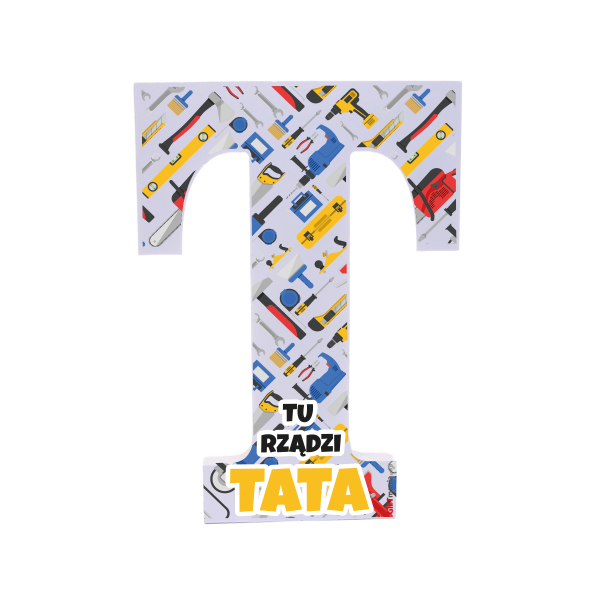 Litera 3d z napisem &quot;Tu rządzi Tata&quot;  19,5 cm