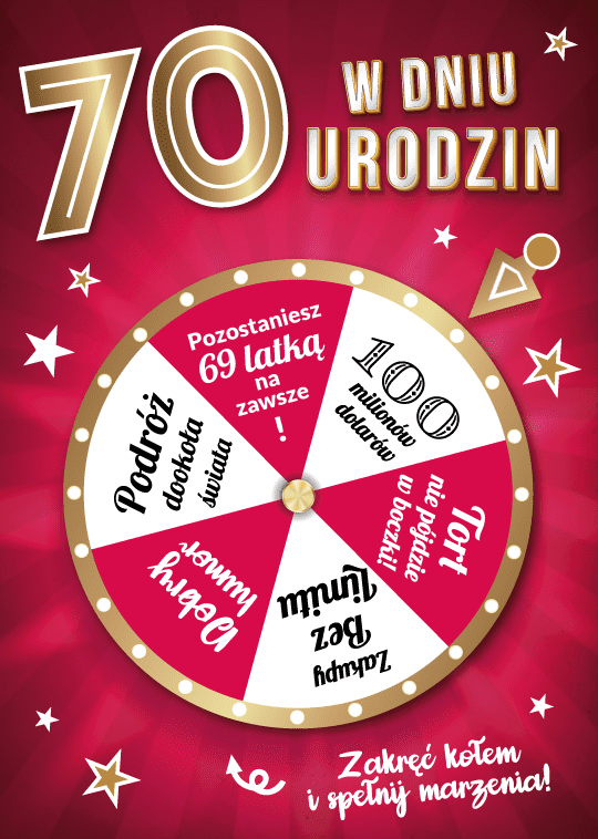 Karnet W Dniu 70 Urodzin