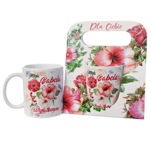 Kubek ceramiczny w ozdobnym opakowaniu z napisem &quot;Kochana Babcia&quot;