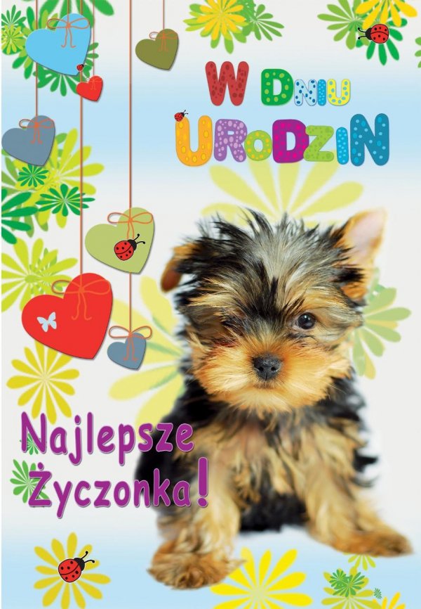 Karnet okolicznościowy z kopertką 'W Dniu Urodzin'