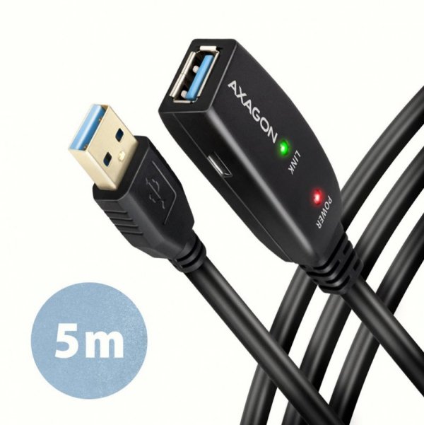 Kabel przedłużacz/repeater Axagon ADR-305 USB 3.2 Gen 1 A-M -&gt; A-F active extension/repeater cable 5m - Kabel - Digital/Daten