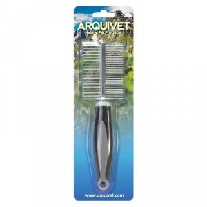 [W] ARQUIVET Podwójny metalowy grzebień 21 x 5,5 cm