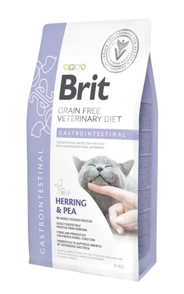 Brit Grain Free Veterinary Diet Cat Gastrointestinal Śledź Z Groszkiem 2kg